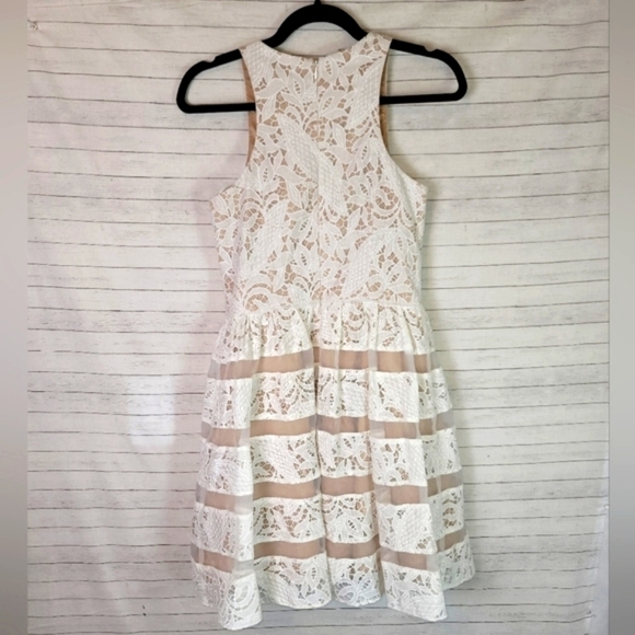 Aidan by Aidan Mattox Sleeveless Lace Fit & Flare Cocktail Party Dress, sz 4 - Picture 15 of 16